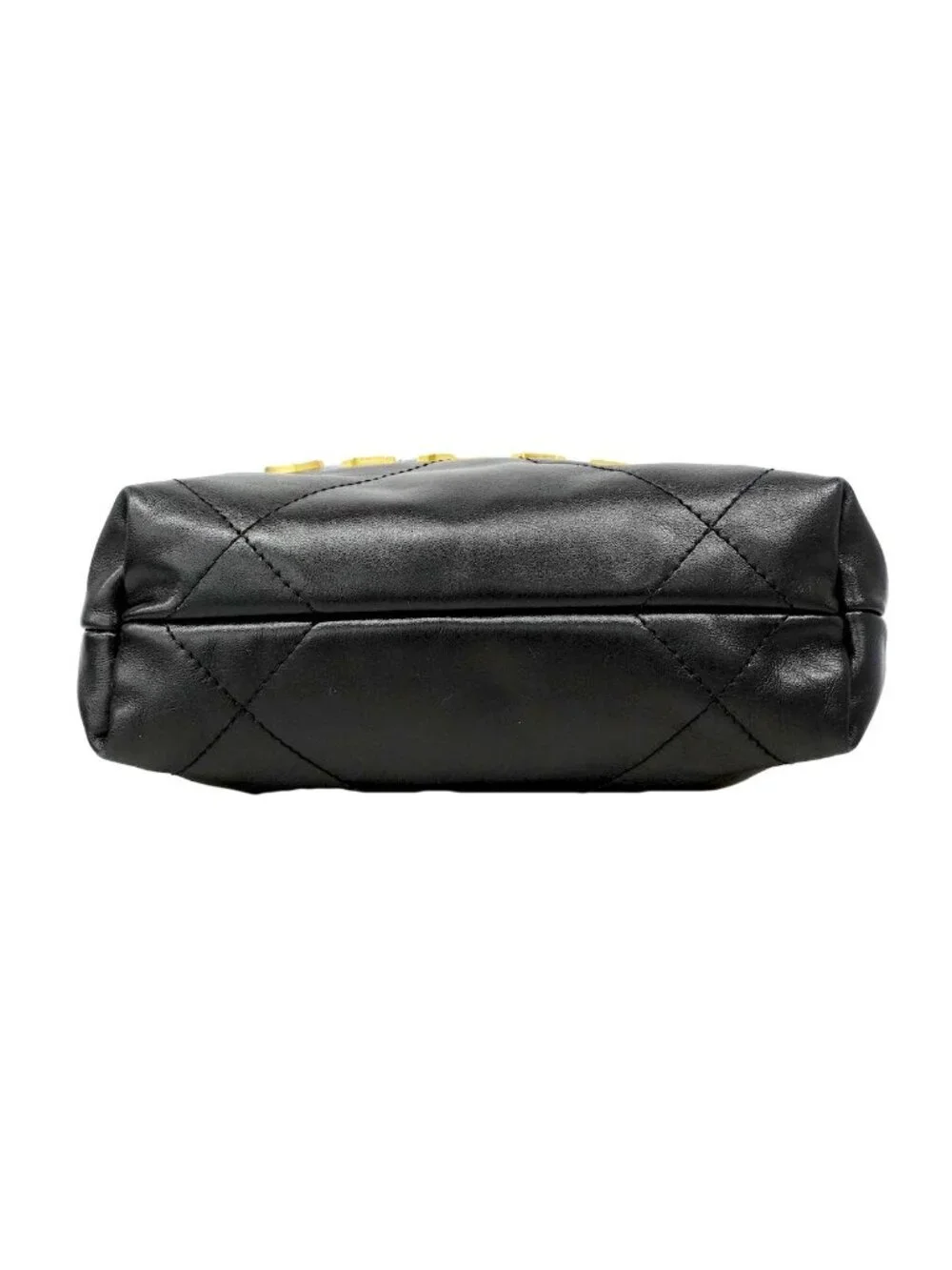 Chanel Handbag 22 Mini Calf Black Gold 2-Way